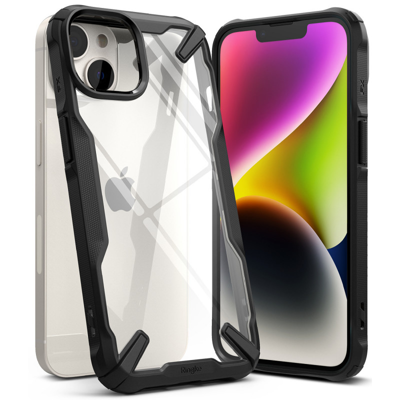 Ringke Fusion-X Design kaitsekate Apple iPhone 14 Plus / 15 Plus mudelile, must