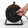 Extralink Powerlink kaablitrummel pikendusjuhe, 30 m, 4 pesa, maandatud