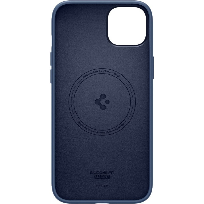 Spigen Silicone Fit Mag (ACS04921) MagSafe'i ümbris Apple iPhone 14 Plus / 15 Plus jaoks, tumesinine