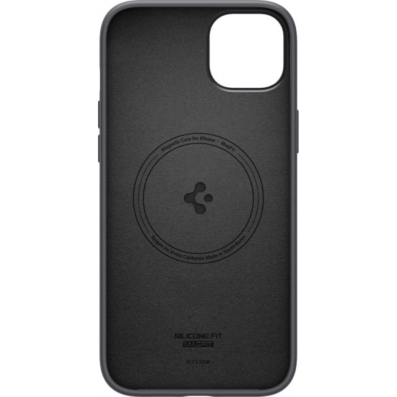 Spigen Silicone Fit Mag (ACS04920) MagSafe'i ümbris Apple iPhone 14 Plus / 15 Plus jaoks, must