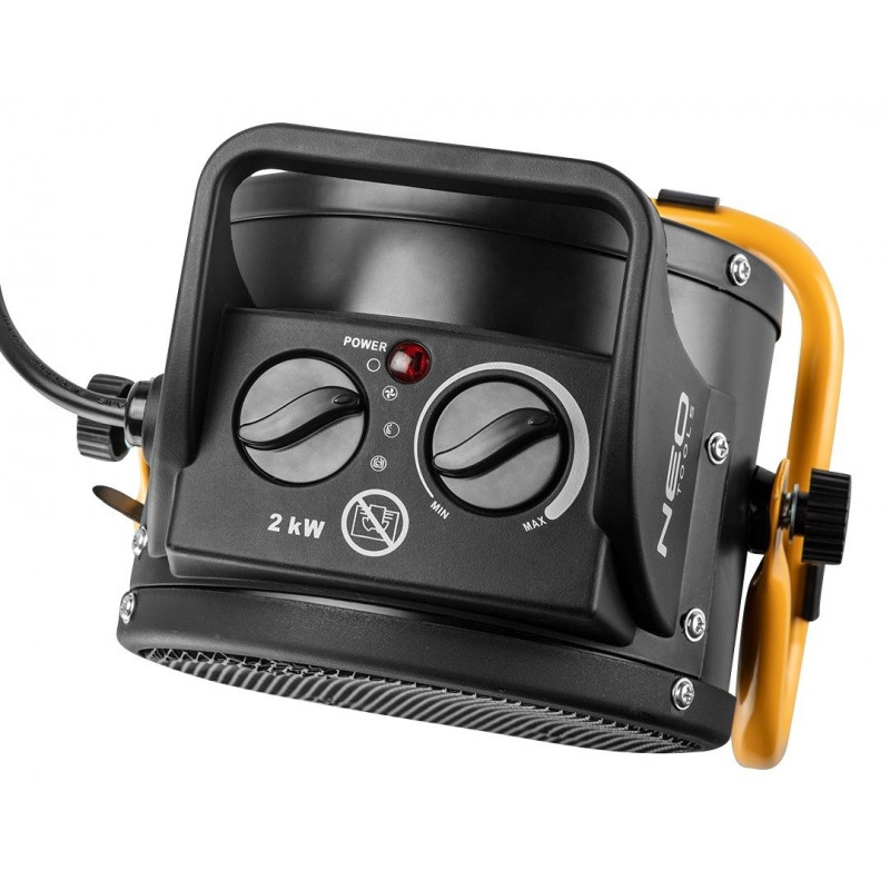Neo Tools 90-062 elektrikeris, keraamiline PTC, 2000 W, must