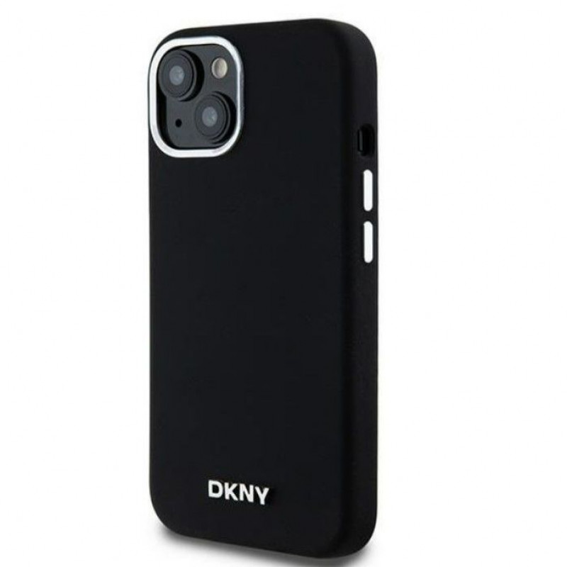 DKNY Apple iPhone 15 hardcase Liquid Silicone Small Metal Logo MagSafe, must