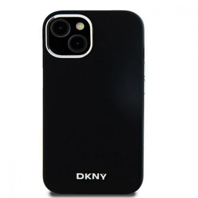 DKNY Apple iPhone 15 hardcase Liquid Silicone Small Metal Logo MagSafe, must