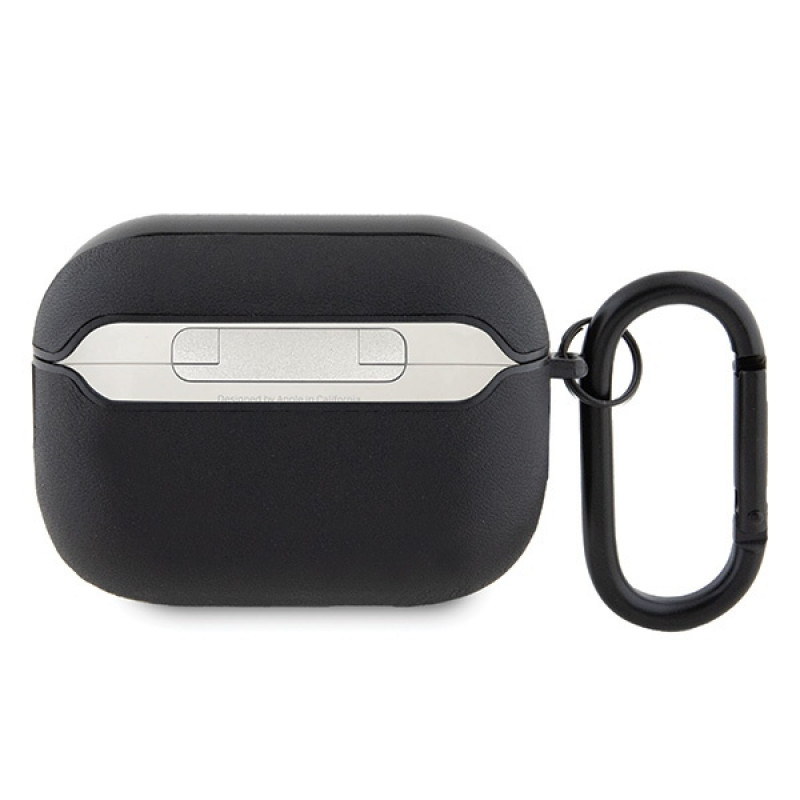 Mercedes-AMG AMAP2SLWK Leather Big Logo ümbris Apple AirPods Pro 2 (2022/2023) kõrvaklappidele, must, valge logo