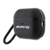 Mercedes-AMG AMAP2SLWK Leather Big Logo ümbris Apple AirPods Pro 2 (2022/2023) kõrvaklappidele, must, valge logo