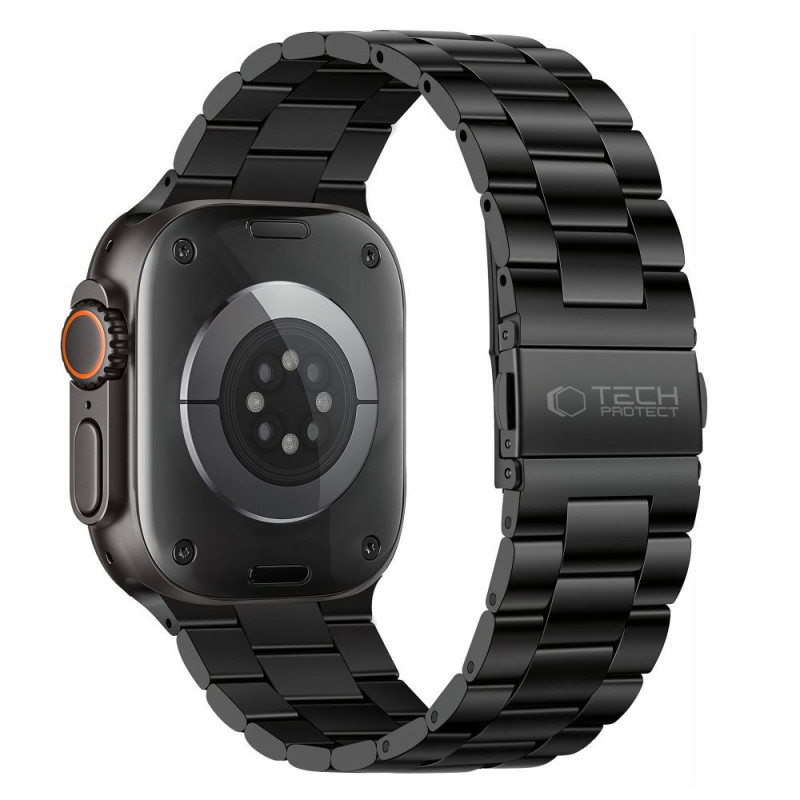 Tech-Protect Stainless THP6099 Apple Watch 8 / 9 / 10 / 11 / 12 / SE / Ultra 44/45/46/49 mm roostevabast terasest käevõru, must