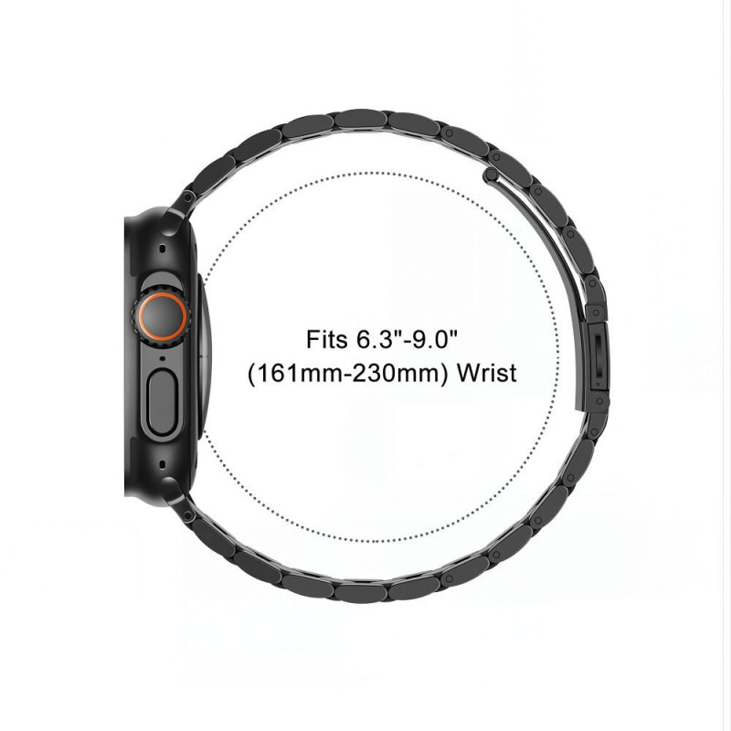 Tech-Protect Stainless THP6099 Apple Watch 8 / 9 / 10 / 11 / 12 / SE / Ultra 44/45/46/49 mm roostevabast terasest käevõru, must