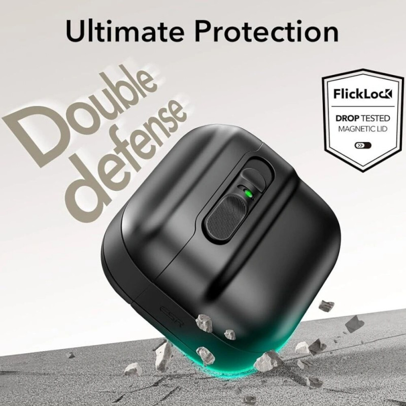 ESR Pulse HaloLock MagSafe ümbris Apple AirPods 4-le, must