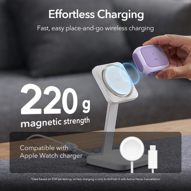 ESR Orbit HaloLock MagSafe ümbris Apple AirPods 4-le, lilla