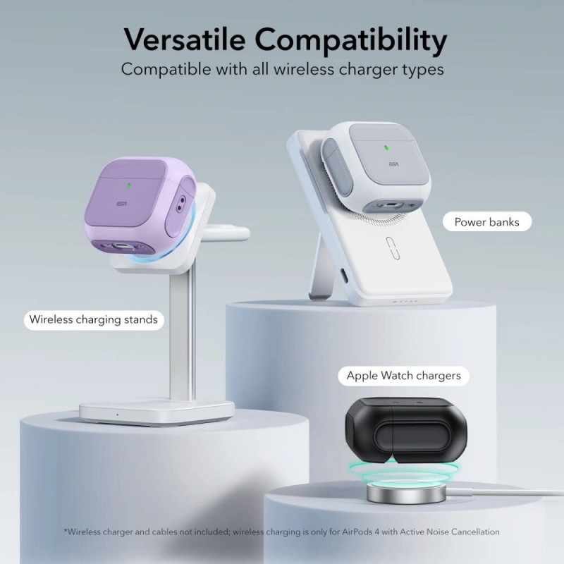 ESR Orbit HaloLock MagSafe ümbris Apple AirPods 4-le, lilla