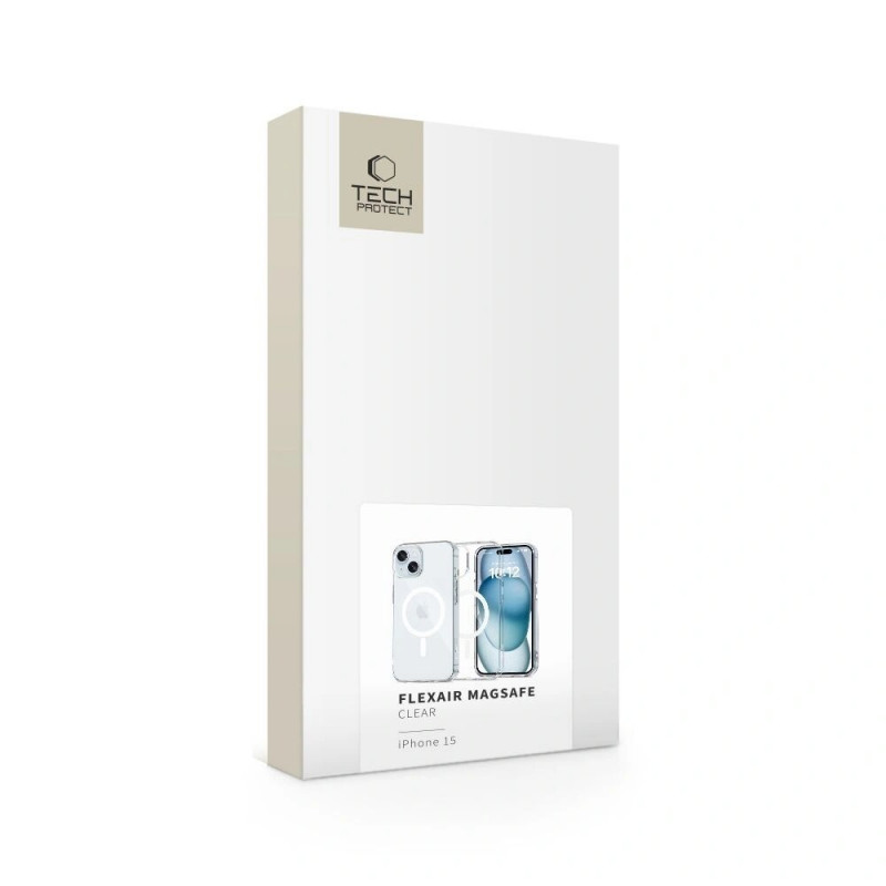 Tech-Protect FlexAir MagSafe THP3578 ümbris Apple iPhone 15 jaoks, läbipaistev