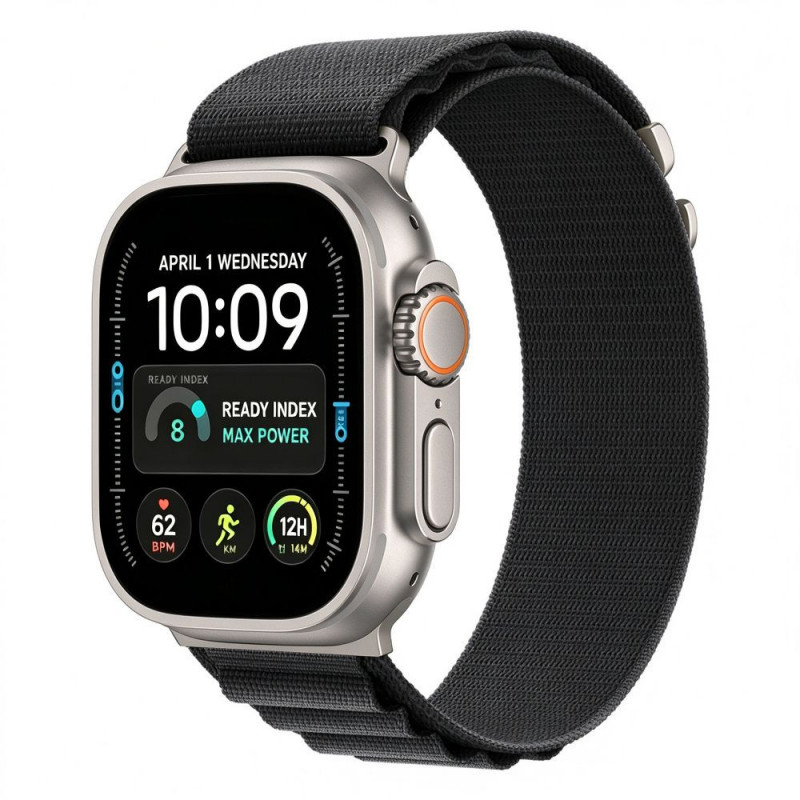 Tech-Protect Nylon Pro Apple Watch 8 / 9 / 10 / 11 / 12 / SE / Ultra 44/45/46/49 mm kellarihm, must