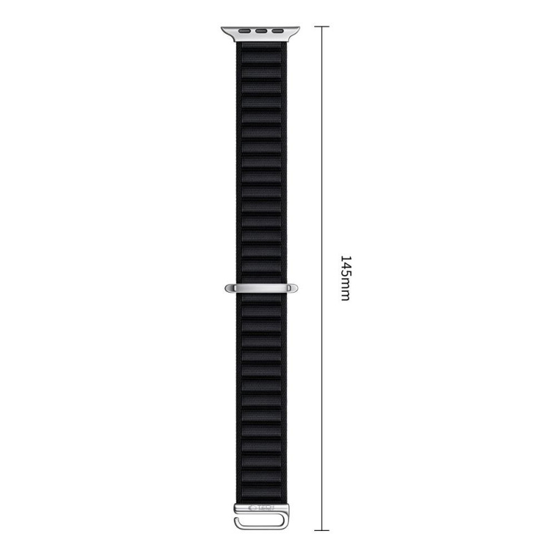 Tech-Protect Nylon Pro Apple Watch 8 / 9 / 10 / 11 / 12 / SE / Ultra 44/45/46/49 mm kellarihm, must