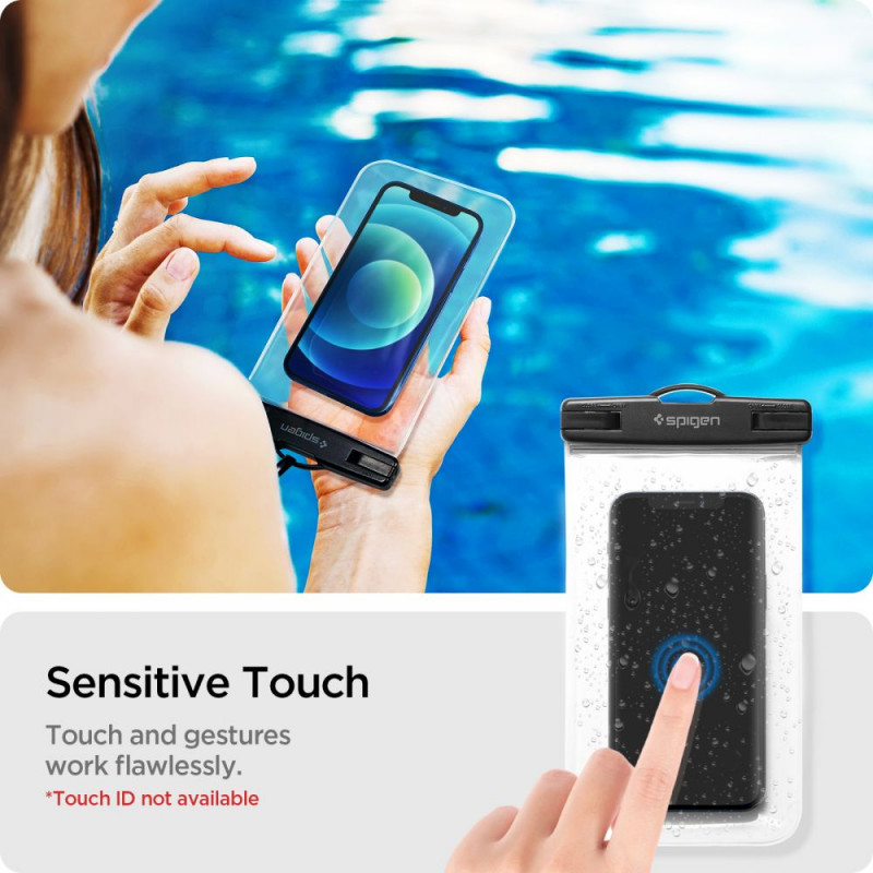 Spigen A601 universaalne veekindel ümbris (2 tk), Crystal Clear