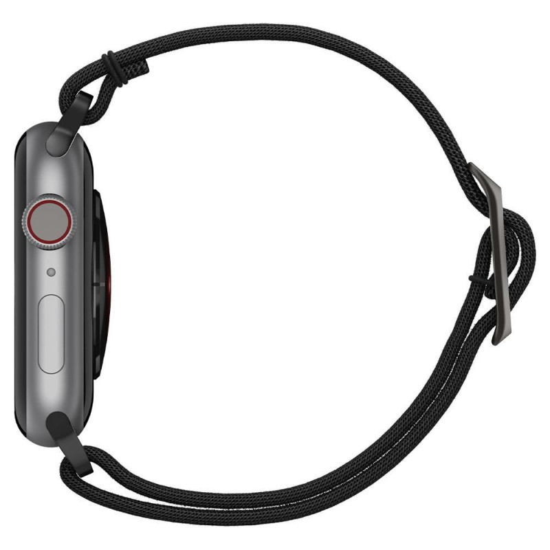 Spigen Fit Lite rihm Apple Watch 4/5/6/7/SE/8/9/Ultra 44/45/49 mm jaoks, must
