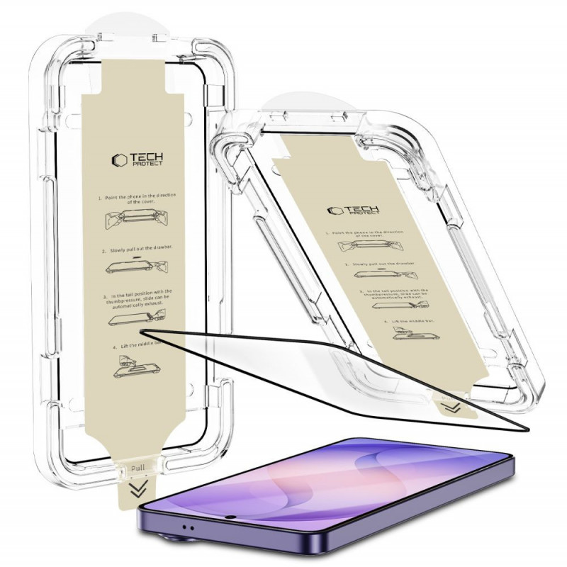 Tech-Protect Quick Set AR+ peegeldusvastane klaas Samsung Galaxy S26 Ultra jaoks, must