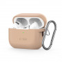 Tech-Protect silikoonist konksuga ümbris Apple AirPods Pro 1 / 2 jaoks, Cafe Latte