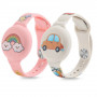 Tech-Protect Smooth Band lastele mõeldud randmepael Apple AirTag 1 / 2 jaoks, värviline (2 tk)