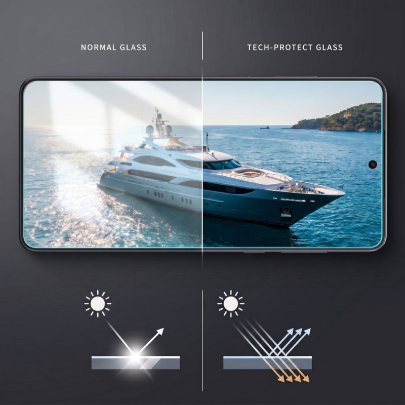 Tech-Protect Quick Set AR+ peegeldusvastane klaas Samsung Galaxy S26 jaoks, must
