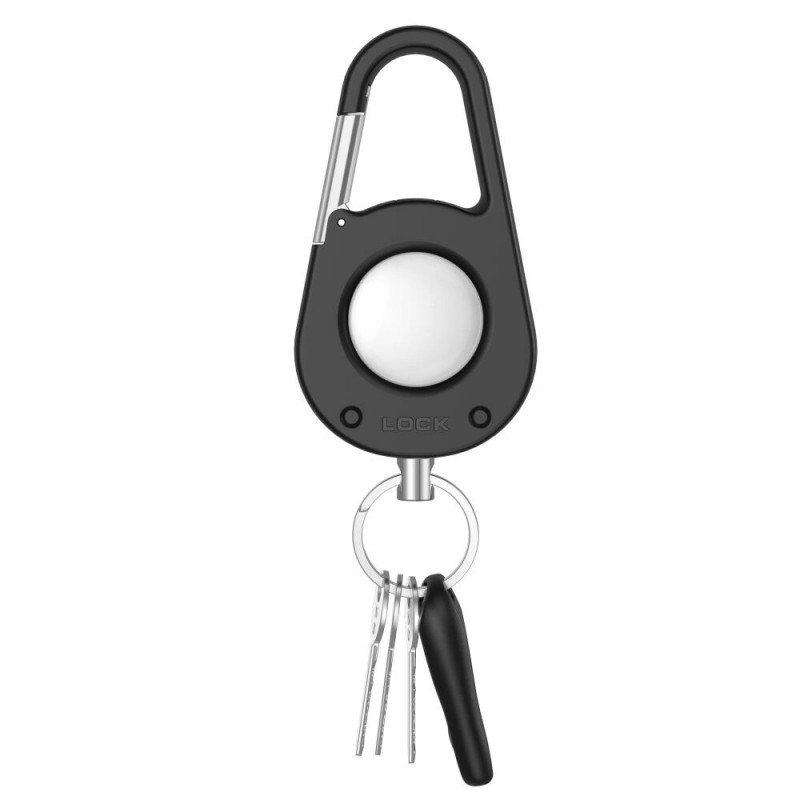 Tech-Protect Slidelock Carabiner võtmehoidja ümbris Apple AirTag 1/2 jaoks, must