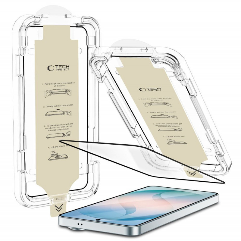 Tech-Protect Quick Set AR+ peegeldusvastane klaas Samsung Galaxy S26+ Plus jaoks, must