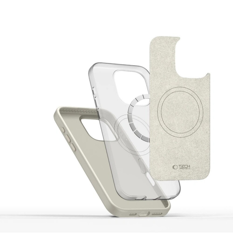 Tech-Protect Silicone Pure MagSafe ümbris Apple iPhone 16 Pro jaoks, Cosmic Latte