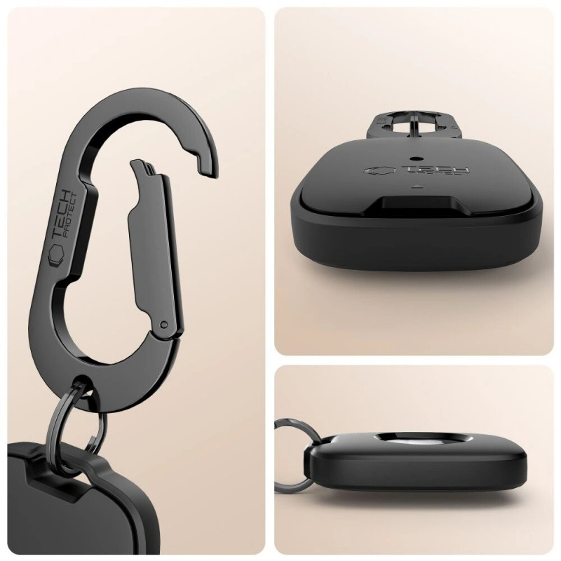 Tech-Protect Velar ümbris Apple AirTag 1 / 2 jaoks, must