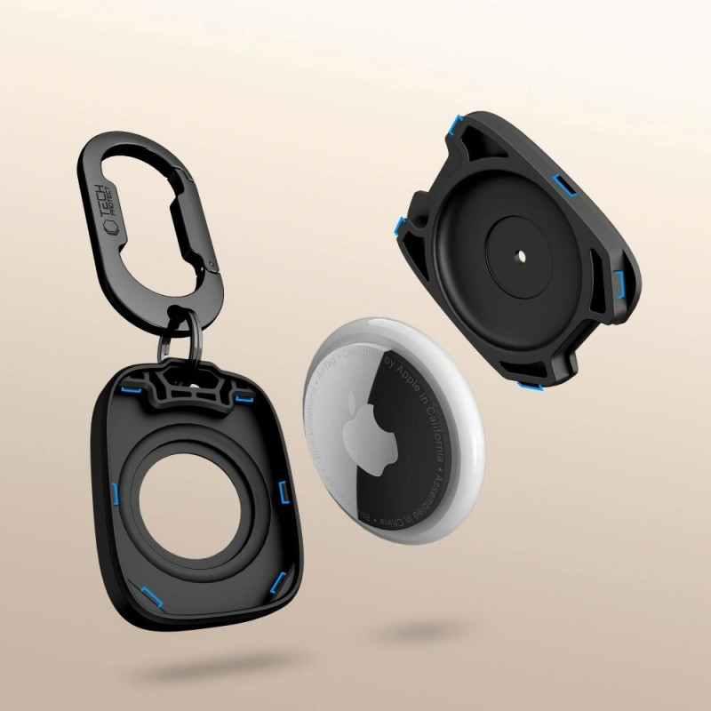 Tech-Protect Velar ümbris Apple AirTag 1 / 2 jaoks, must