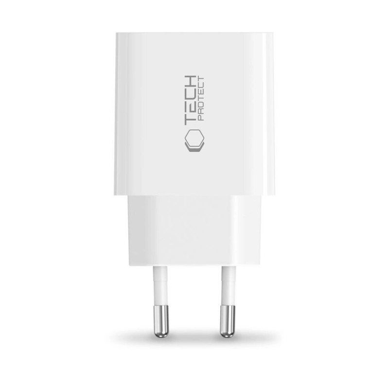Tech-Protect NC20W 1-pordiline USB-C seinalaadija PD20W, valge