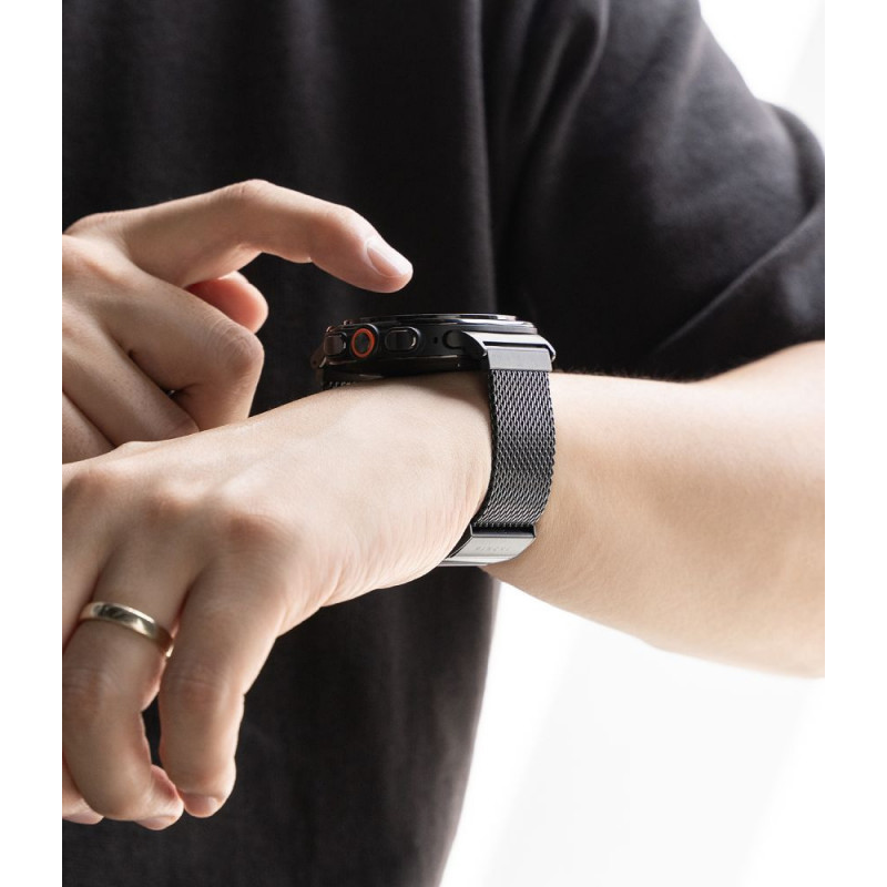 Ringke Metal One Mesh RGK12092 kellarihm Samsung Galaxy Watch Ultra 1 / 2 (2024-2026) 47 mm jaoks, must