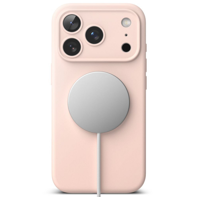 Ringke silikoonist magnetiline MagSafe ümbris Apple iPhone 18 Pro jaoks, Pink Sand