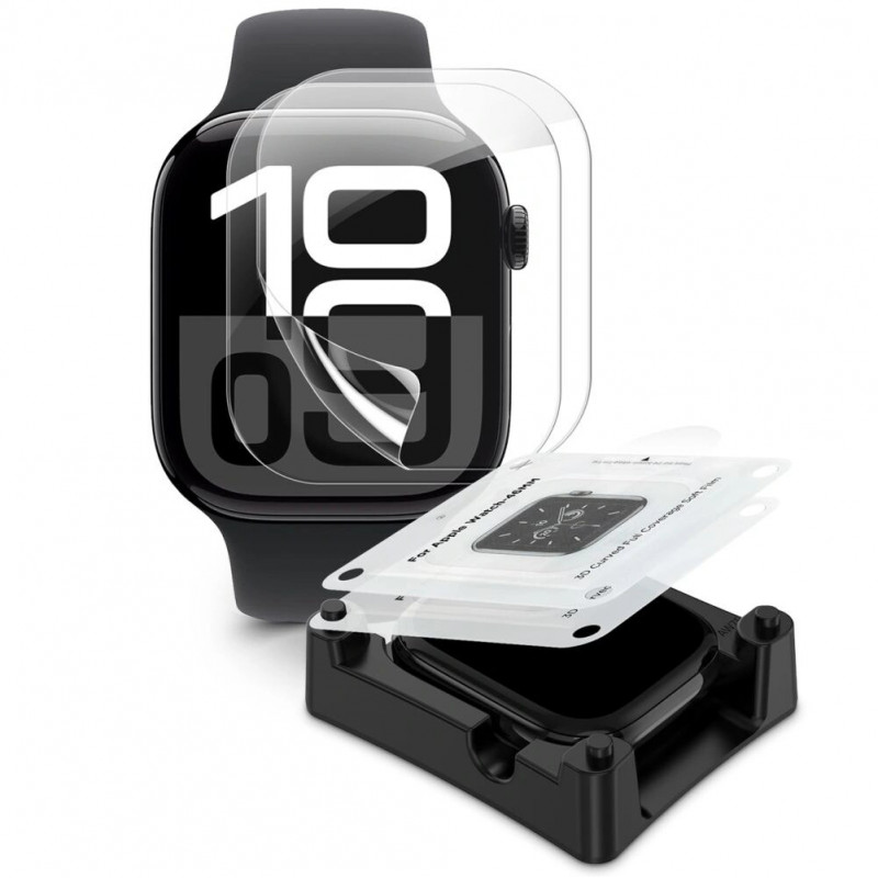 Tech-Protect Supreme Set hüdrogeelkile Apple Watch 10 / 11 46 mm jaoks, läbipaistev (2 tk)