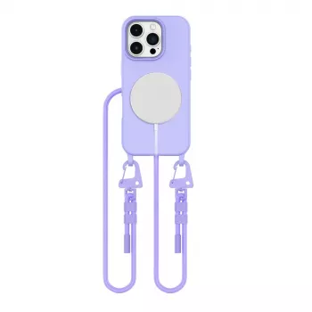Tech-Protect Magnecklace MagSafe kaitseümbris kaelarihmaga Apple iPhone 16 Pro jaoks, lilla
