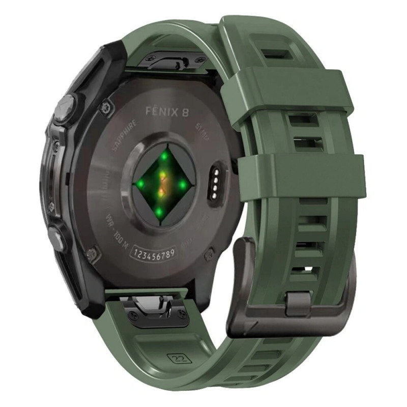 Tech-Protect silikoonrihm Garmin Fenix 5S / 5S Plus / 6S / 6S Pro / 7S / 8 (43 mm), Military Green