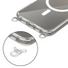 Tech-Protect FlexAir Chain MagSafe kaitsekott Apple iPhone 16-le, läbipaistev, halli ja roosa kaelarihmaga