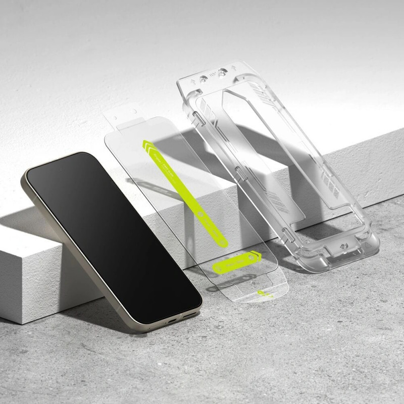 Ringke Easy Slide karastatud klaas Google Pixel 9a jaoks (2 tk), läbipaistev