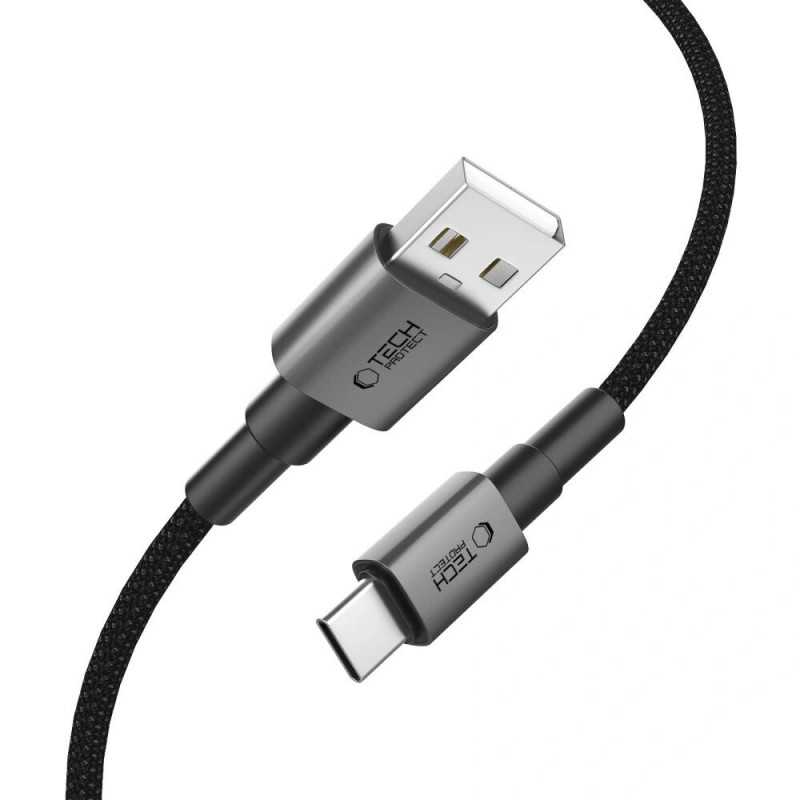 Tech-Protect Ultraboost DNA USB-A / USB-C kaabel 15W/3A 100 cm, Iron Grey