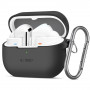 Tech-Protect silikoonkate konksuga Samsung Galaxy Buds 3 / 3 Pro jaoks, must