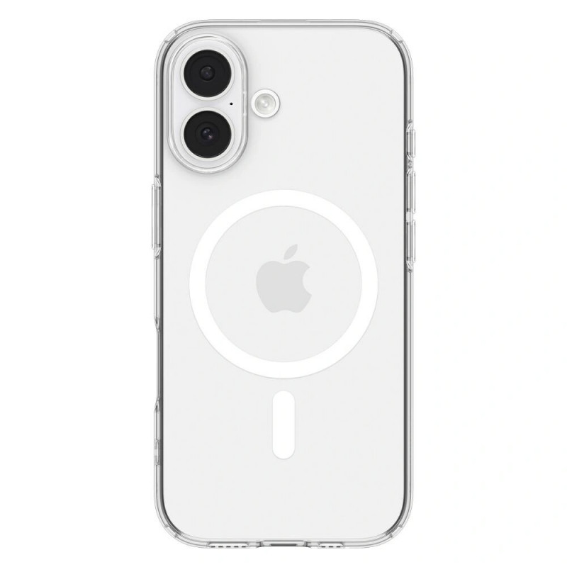 Spigen Liquid Crystal Mag MagSafe ümbris Apple iPhone 17-le, läbipaistev/valge