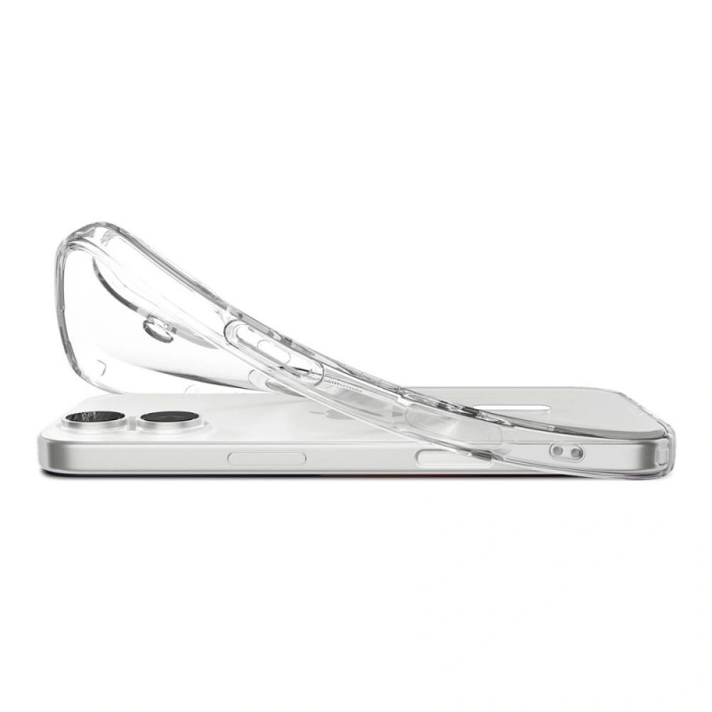 Spigen Liquid Crystal Mag MagSafe ümbris Apple iPhone 17-le, läbipaistev/valge