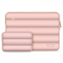 Tech-Protect Puffy sülearvuti 13-14" kott lisatarvikute kotiga, Dusty Rose