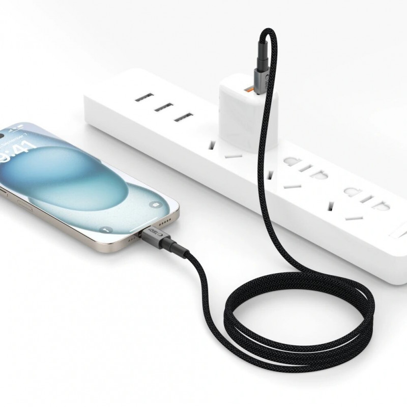 Tech-Protect Ultraboost DNA USB-C / USB-C kaabel PD60W/3A 25 cm, Iron Grey