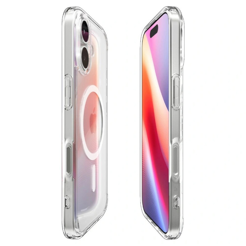 Spigen Ultra Hybrid Mag MagSafe ACS10380 ümbris Apple iPhone 17 jaoks, läbipaistev/valge