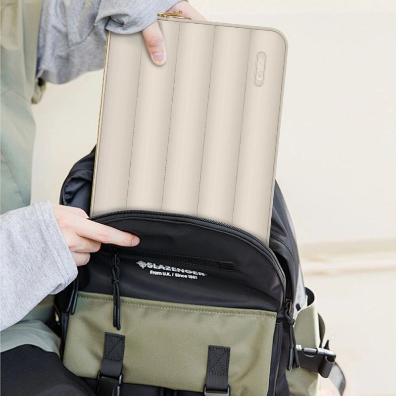 Tech-Protect Puffy sülearvuti 13-14" kott tarvikutega, liivakarva