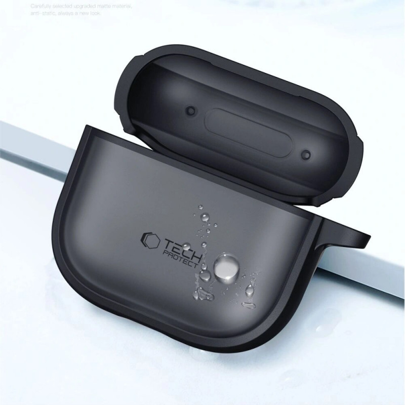 Tech-Protect Magmat ümbris Apple AirPods 4 jaoks, mattmust