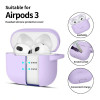 Tech-Protect Silicone Hook silikoonkate Apple AirPods 3-le karabiiniga, lavendel