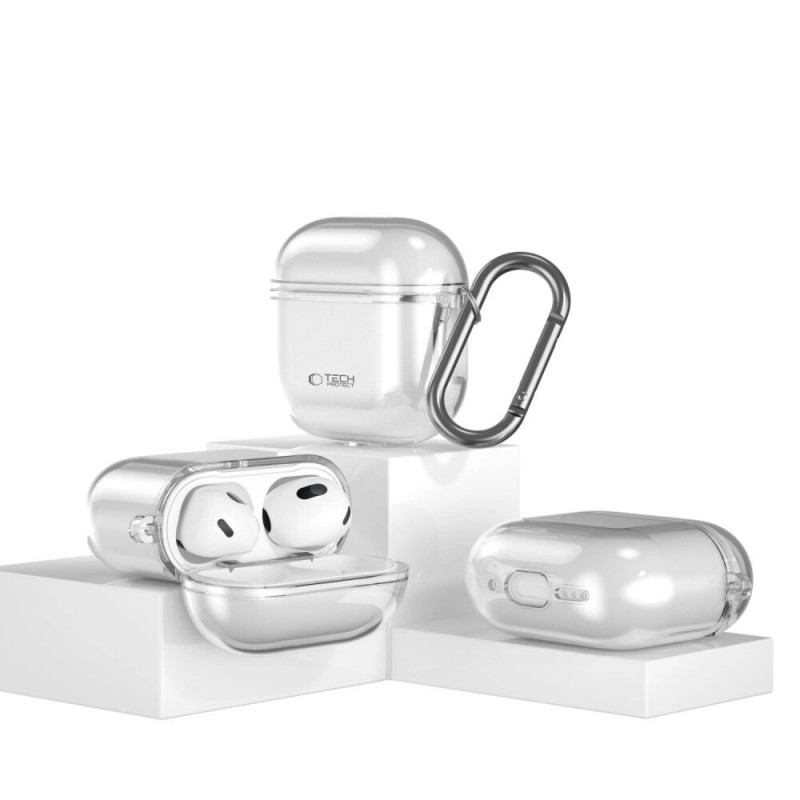 Tech-Protect Flexair kott Apple AirPods 4-le, läbipaistev