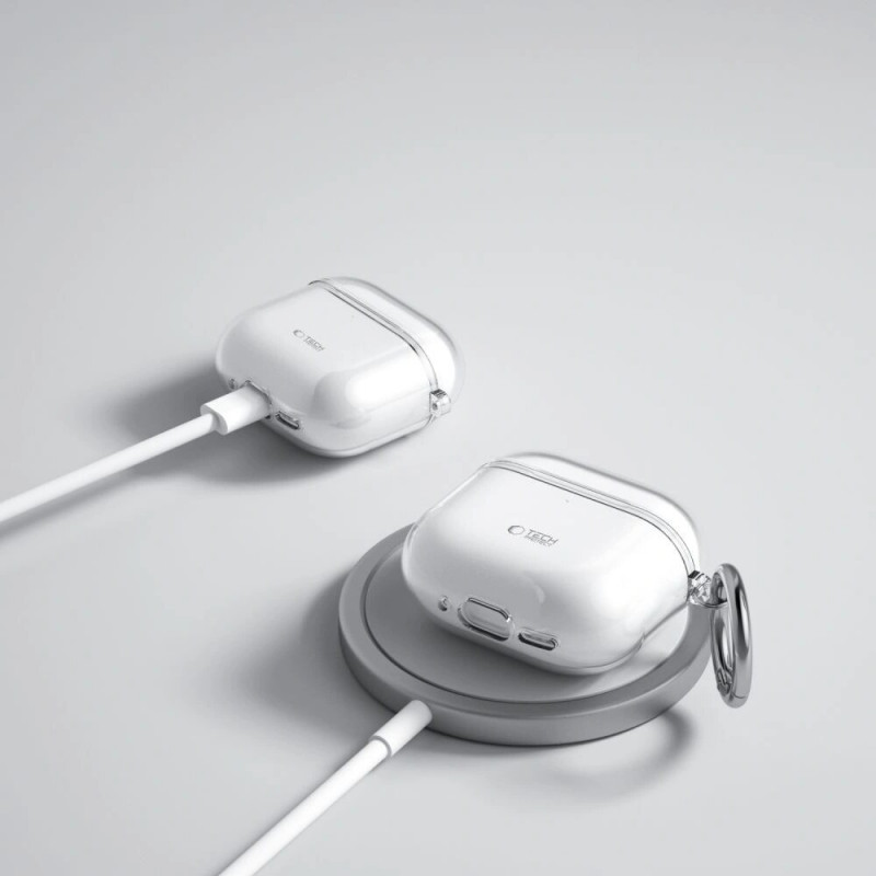 Tech-Protect Flexair kott Apple AirPods 4-le, läbipaistev