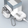 Tech-Protect õhuke konksuga ümbris Apple AirPods 4 jaoks, valge