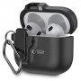 Tech-Protect õhuke konksuga ümbris Apple AirPods 4 jaoks, must